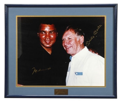 Mickey Mantle and Muhammad Ali Dual Signed 16x20 Framed Photograph
